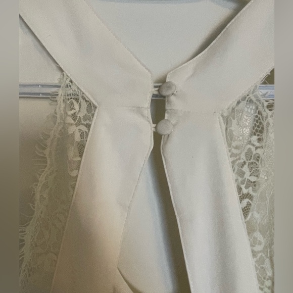 Off White Lace Romper - Picture 6 of 7